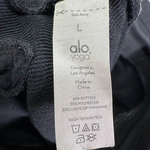 Alo Yoga Mens Highline Black Cargo Joggers Sweatpants Athletic Pants Size Large - Picture 4 of 6